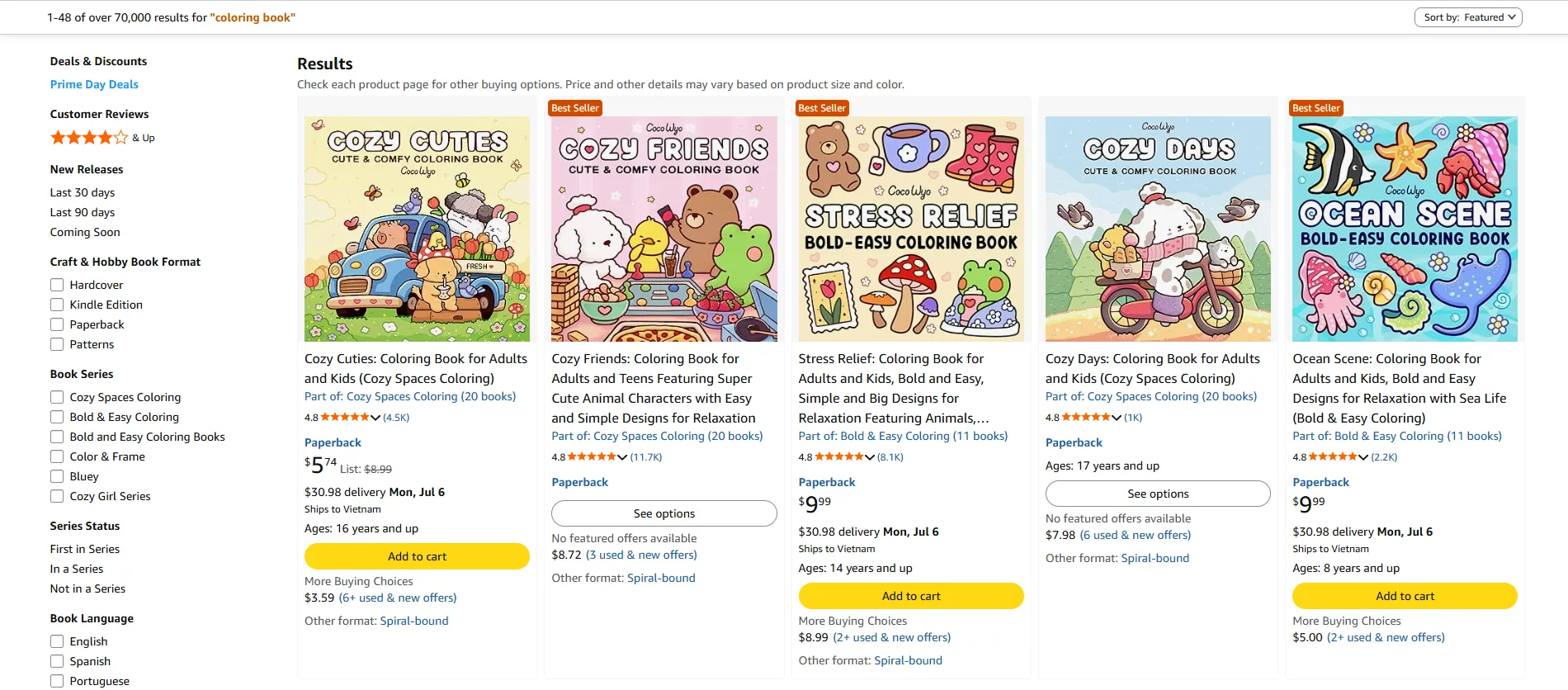Best-selling coloring books on Amazon — proven market for KDP coloring book publishers