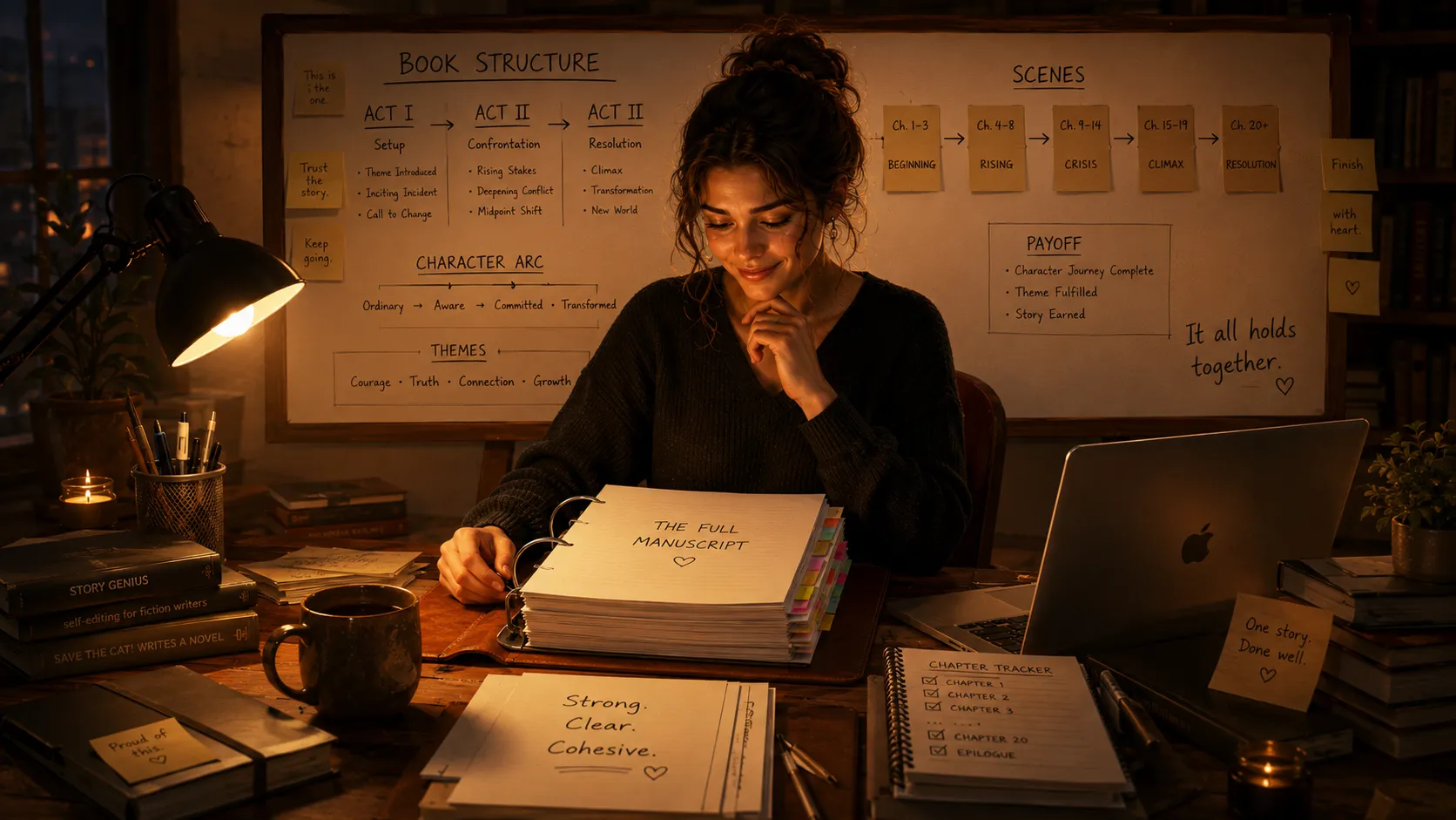 Writer emotional and confident that the full book finally holds together — The End