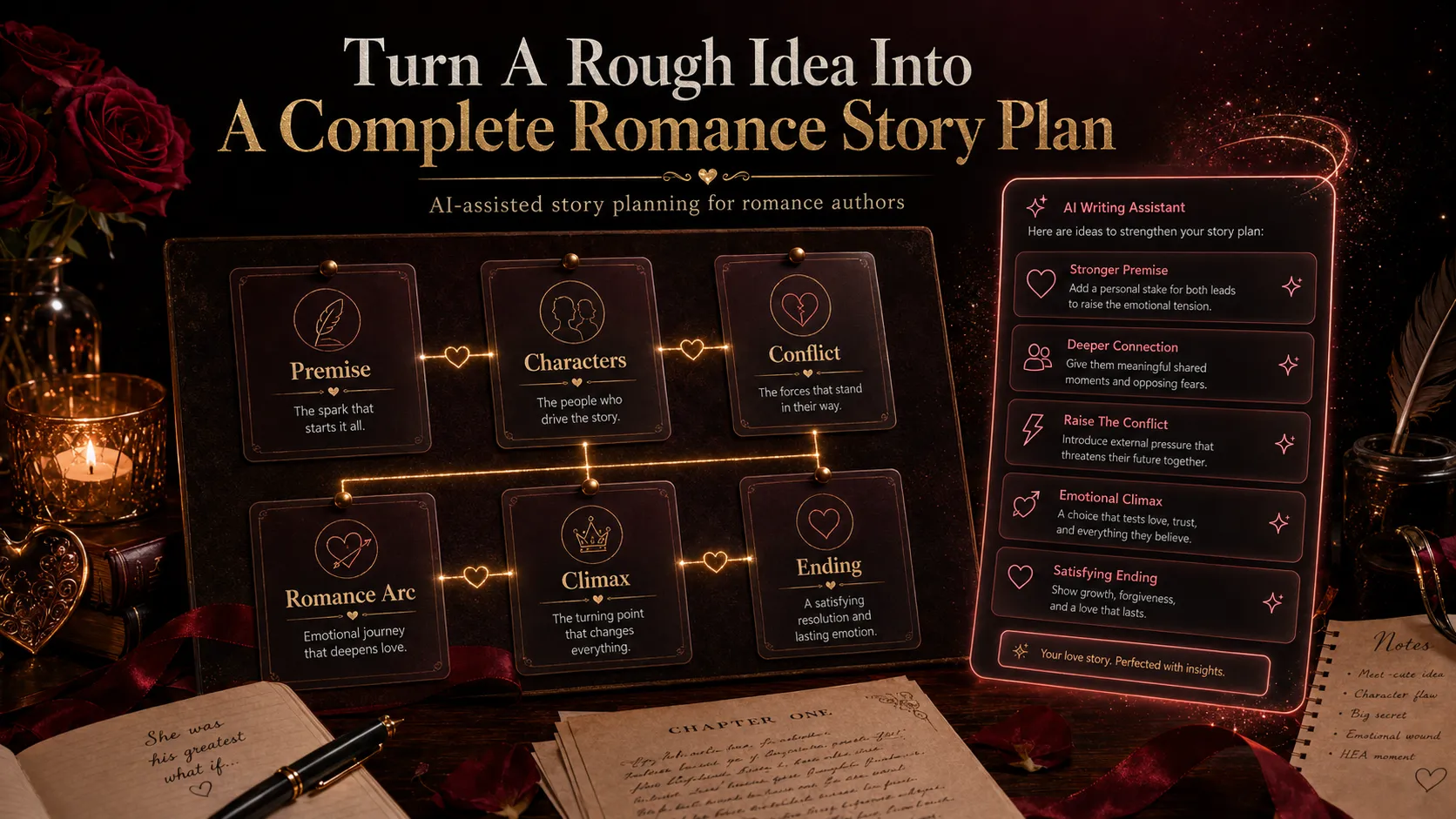 AI-Assisted Story Planning for Romance Novels