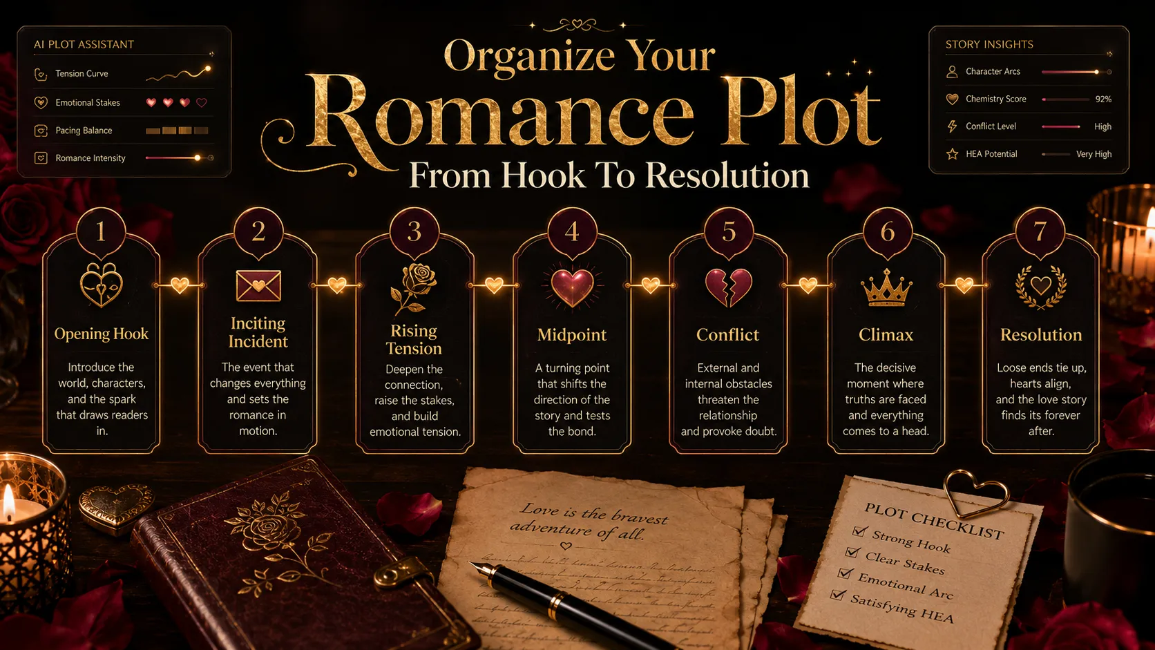 Structured Romance Plot Organization with AI