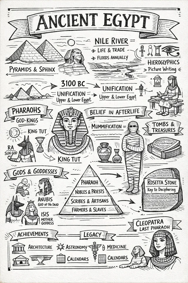 Sketchnote poster — Ancient Egypt