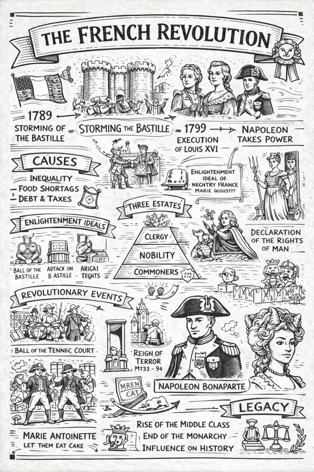 Sketchnote poster — French Revolution
