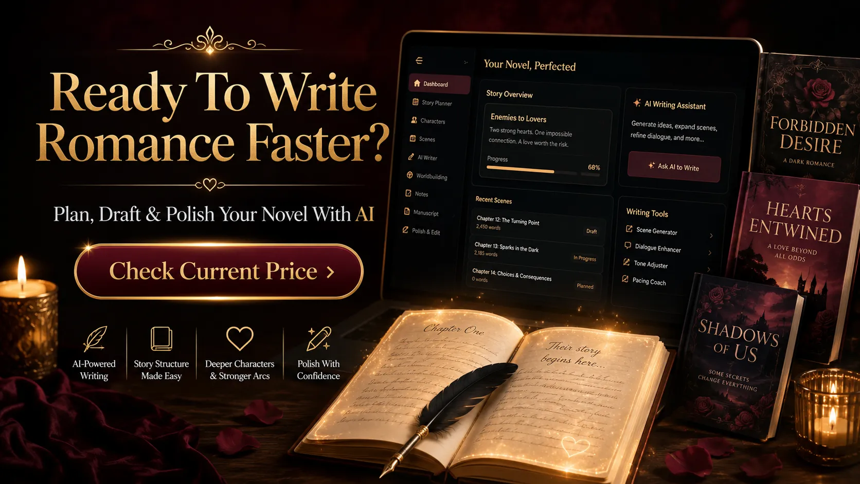 Write Romance Faster with AI Writing Assistant